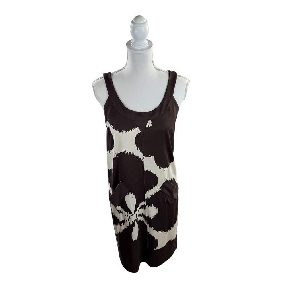 Diane‎ Von Furstenberg Cookie Island Clover 100% Silk Dress Brown & Cream Size 2